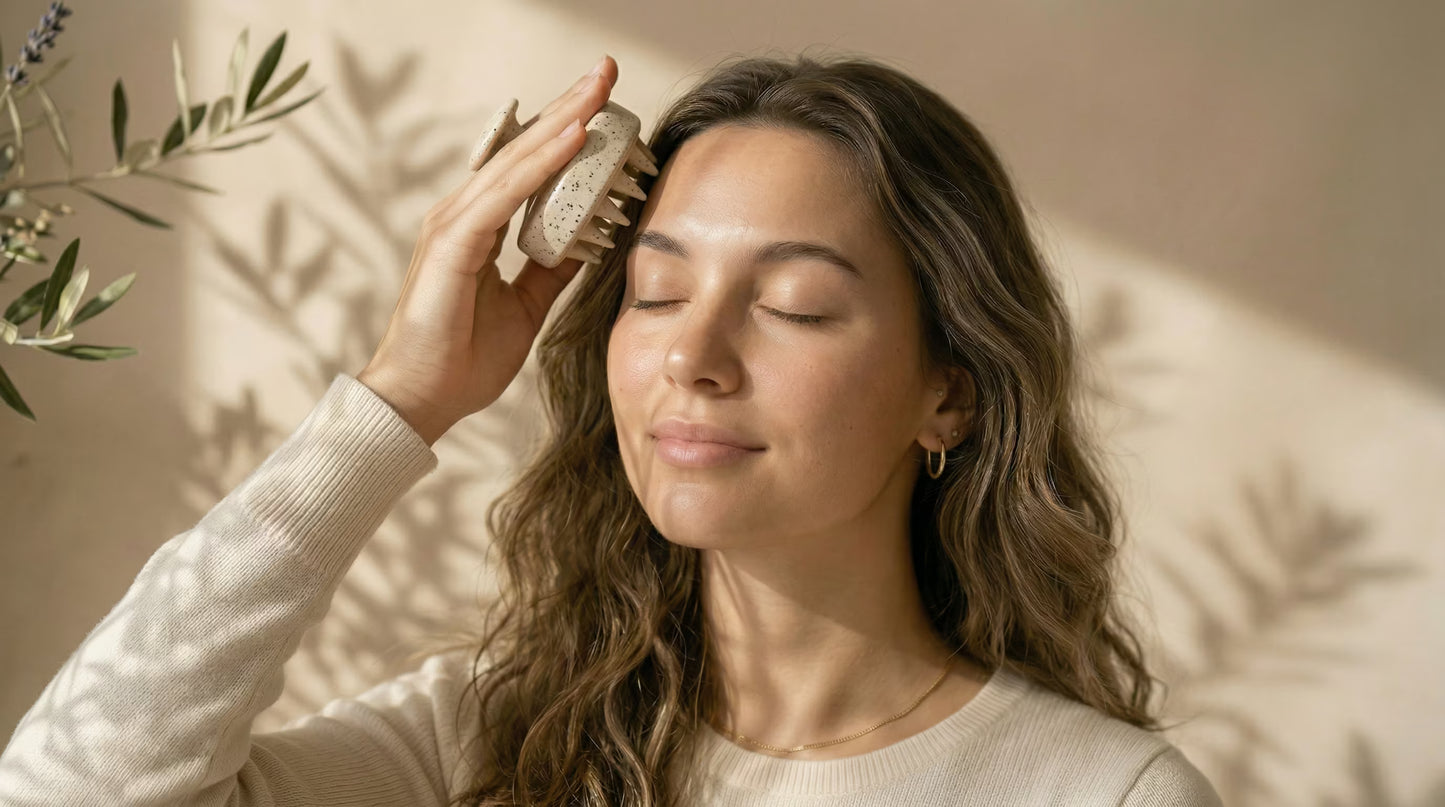 Brosse massante cuir chevelu