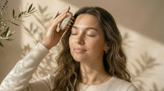 Brosse massante cuir chevelu